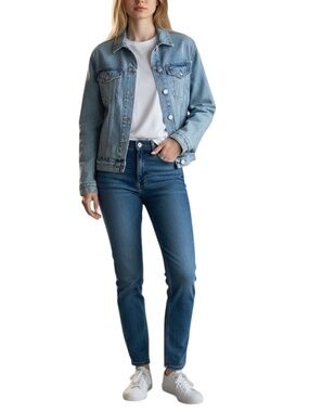 H&M Classic Denim Trucker Jacket Cotton Women's Size Small Light wash